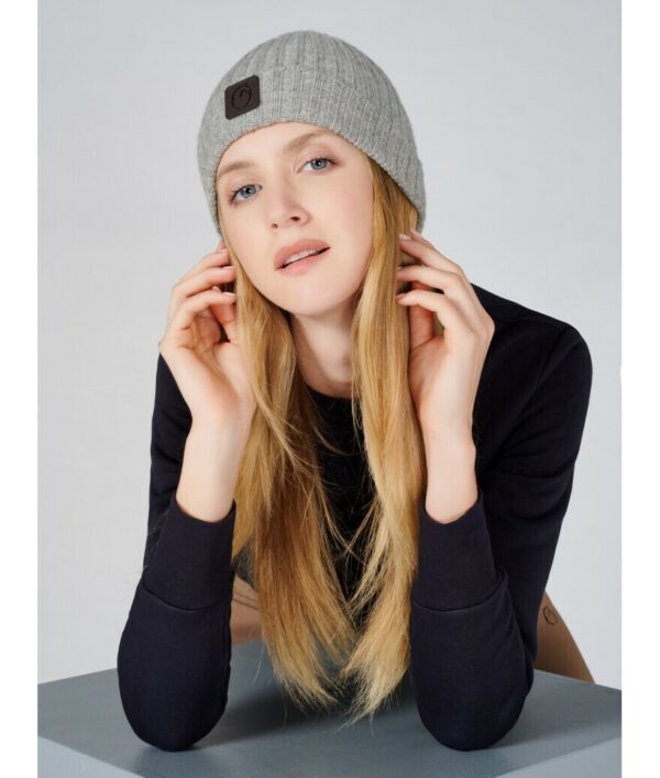 Cappello Invernale LAMA Con Occhiali - Berretto A Maglia In Acrilico Unisex - Ricamo Originale Made In Austria - Nero - 2