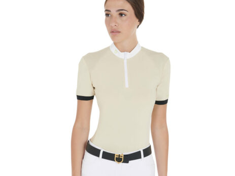 WOMEN'S COMPETITION POLO SHIRT SS ZIP