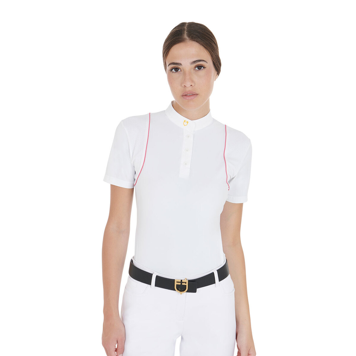 WOMEN'S COMPETITION POLO SHIRT SS BUTTONS