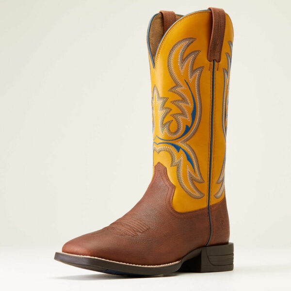 Ariat Portafoglio Uomo In Pelle Marrone Con Ricamo E Concho – 3 Ante, Slot Trasparente E Porta Carte - 4