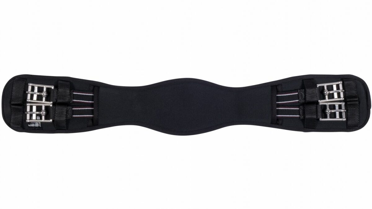 Sottopancia In Memory Foam KM Per Cavallo | Strato Coolmax Traspirante | Nero 50 Cm | Lavabile A Mano