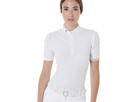 WOMEN'S CURLY SLEEVE COMPETITION POLO SHIRT