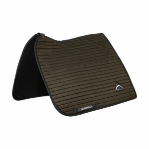 STRIPE SUEDE DRESSAGE SADDLE PAD W/SQUARE BACK CORNER
