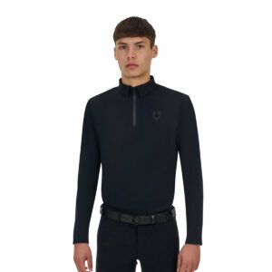 Polo training uomo Equestro Ridertechnology manica lunga e zip