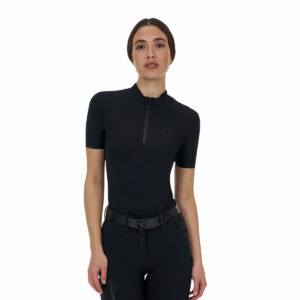 Polo training donna Equestro Ridertechnology manica corta e zip