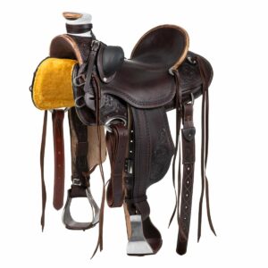 SELLA WESTERN WADE RANCH FLOWER TOOLING SADDLE