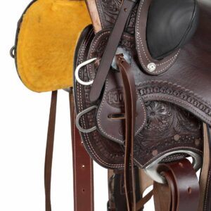 SELLA WESTERN WADE RANCH FLOWER TOOLING SADDLE